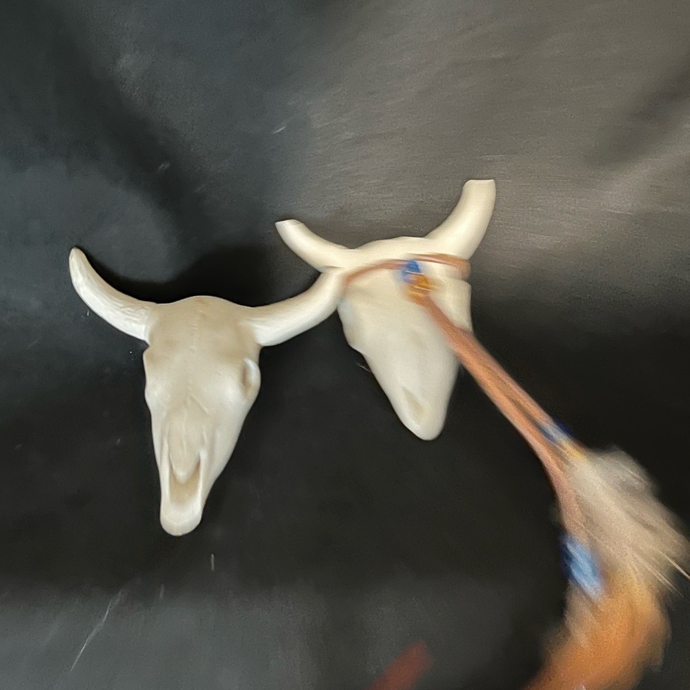 Ceramic bull skulls